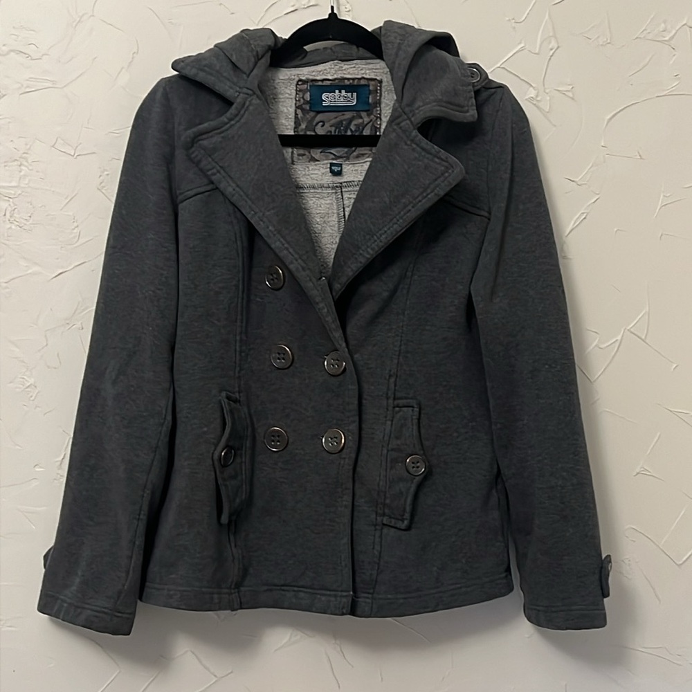 Sebby Hooded Jacket-Gray, Size Large